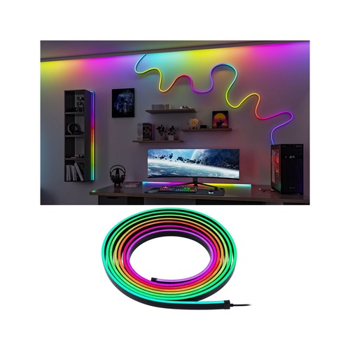 Dekorační - P 79557 EntertainLED LED hadice Black Neon 5m 12W 96 LEDs/m RGB+ 24VA - PAULMANN - foto 1