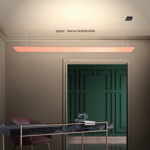 Podélná - TI 1052BDMBVE28B C01TO6 Závěsné svítidlo RIFLESSA UPlight Dali/PUSH 124x20cm šedohnědá - Team Italia - foto 1