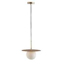 Dekorativní - FAN I-CHAPLIN-S30 ORO Závěsné svítidlo Chaplin, zlaté, 1 x GU9, 30 x 30 x 159,8 cm - FANEUROPE