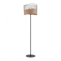 Stojací lampy - LD 11151-79 REED Stojací svítidlo z kovu a dřeva v rustikálním vintage designu - LEUCHTEN DIREKT / JUST LIGHT