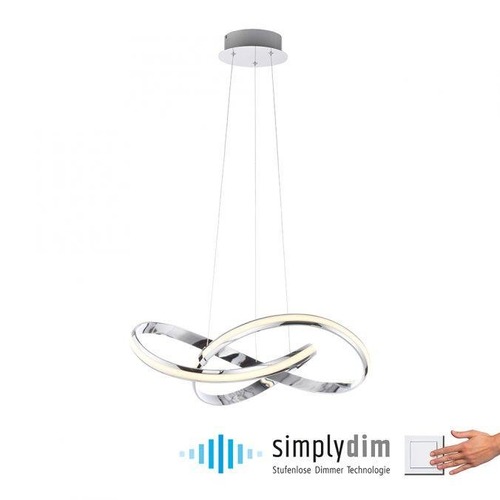 Dekorativní - PN 8291-17 MELINDA LED závěsné svítidlo chrom stmívatelné paměťová funkce moderní SimplyDim 3000K - PAUL NEUHAUS - foto 1