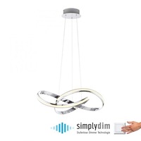 Dekorativní - PN 8291-17 MELINDA LED závěsné svítidlo chrom stmívatelné paměťová funkce moderní SimplyDim 3000K - PAUL NEUHAUS