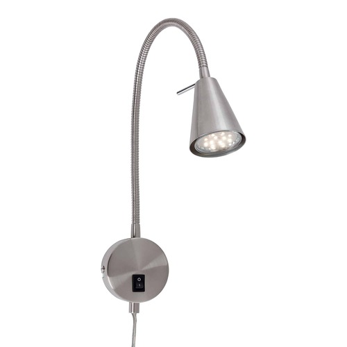 S ramenem - BRI 2082-012 Flexibilní nástěnné svítidlo 45 cm 1xGU10 5W 400lm matný nikl - BRILONER - foto 1