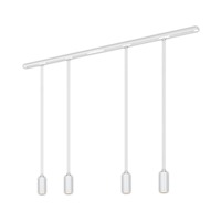Lištové Briloner 230V - BRILO 8016046 1-fázový lištový systém, kompletní sada, 4x LED závěsná svítidla, bílá - BRILO