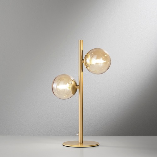 Stolní lampy dekorační - FAN I-HONEY-L2 Stolní lampa Lume Honey, zlatá, 2 x G9, 23,4 x 14 x 40 cm - FANEUROPE - foto 1