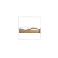 Dekorativní - FAN I-HAWAII-Q40-BCO Stropní LED svítidlo Hawaii hranaté, bílé/dřevěné, 40 W, 5120 lm, CCT, 40 x 40 x 6,3 cm - FANEUROPE
