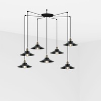 Kónická - FARO 64133-7L MARLIN závěsné svítidlo, černá, 7L - FARO