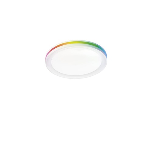 Plafoniéry - FAN I-MAKEUP-PL40 Stropní LED svítidlo Makeup, kruhové, bílé, 35 W/4050 lm, CCT + RGB, 40 x 7 cm - FANEUROPE - foto 1