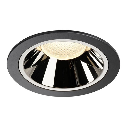 Kruhová - LA 1004017 NUMINOS® DL XL vnitřní LED zápustné stropní svítidlo černá/chrom 3000 K 55° - BIG WHITE (SLV) - foto 1
