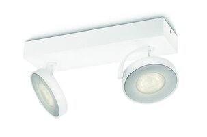 Bodová - PH 53172/31/P0 LED WarmGlow Bodové svítidlo Philips Clockwork 53172/31/P0 bílé 2200K-2700K 2x4,5W - PHILIPS (915005306001)
