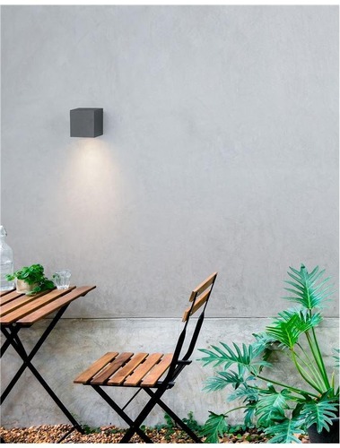 Nástěnná - NV 710041 Venkovní nástěnné svítidlo NERO tmavě šedý hliník skleněný difuzor GU10 1x7W 220-240V IP54 bez žárovky světlo dolů - NOVA LUCE - foto 1