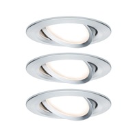 Koupelnová - P 93451 Vestavné svítidlo LED Nova kruhové 3x6,5W hliník broušený nastavitelné - PAULMANN