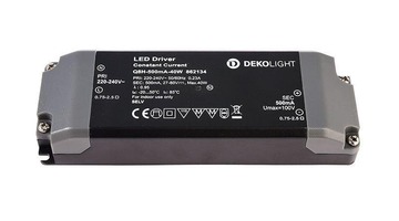 Stabilizovaný proud - IMPR 862134 Deko-Light napájení BASIC Q8H-500mA/40W konstantní proud 500 mA IP20 27-80V DC 40W