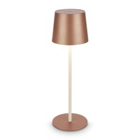 Stolní lampy dekorační - BRILO 7708014 Bota stolní lampa - 2,6W, 120lm, nabíjecí, LED, stmívatelné, dotykový vypínač, teplá bílá, kávová - BRILO