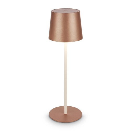 Stolní lampy dekorační - BRILO 7708014 Bota stolní lampa - 2,6W, 120lm, nabíjecí, LED, stmívatelné, dotykový vypínač, teplá bílá, kávová - BRILO - foto 1