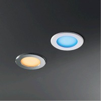 Koupelnová - FAN INC-RAINBOW-M BCO Zápustné venkovní svítidlo LED Rainbow, DC 12 V, bílé/plast, 5 W, 110 lm, RGBW, IP65, 10 x 10 x 3,2 cm - FANEUROPE