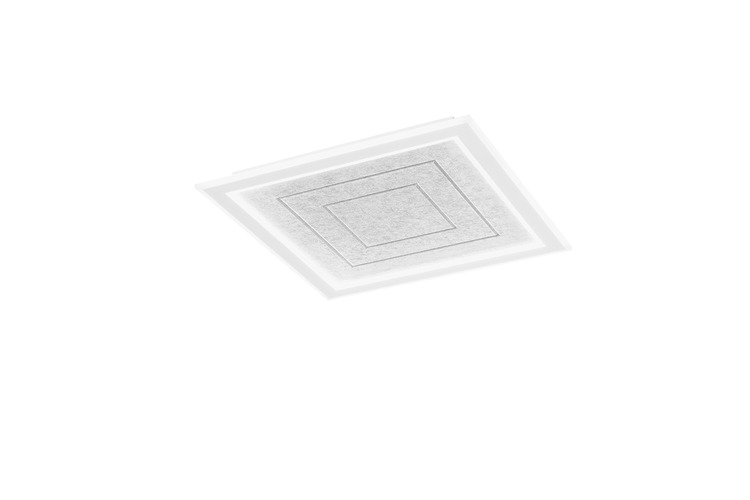 Hranatá - FAN I-AUX-Q60-GR Stropní svítidlo Aux šedé PMMA, čtverec, 40 W, CCT 3000/4000/6500 K, pr. 60 x 5,4 cm - FANEUROPE - foto 1