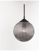 Koule - NV 9191210 Závěsné svítidlo ATHENA kouřové šedé sklo matný černý kov E27 1x12W 230V IP20 bez žárovky - NOVA LUCE