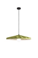 Kónická - FAN I-WIMBLEDON-S1-VER Závěsné svítidlo Wimbledon (zeleno‑bílý filc) kabel 2 m, stínidlo 69 cm, objímka E27 - FANEUROPE