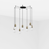 Subtilní - FARO 64137-7L ART závěsné svítidlo, starozlatá 7L - FARO