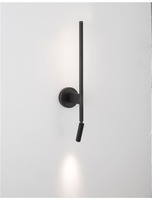 Nepřímé osvětlení - NV 9182812 Nástěnné svítidlo HANDY černý hliník a akryl nastavitelné/rotační - vypínač na těle LED Samsung 230V 3000K osvětlení 6W čtecí lampička 3W IP20 - NOVA LUCE