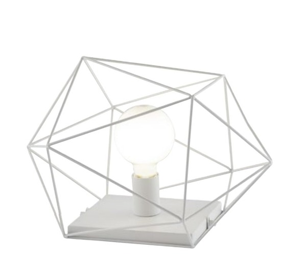 Stolní lampy dekorační - FAN I-ABRAXAS-L1 BCO Stolní lampa Lume Abraxas, bílá, 1 x E27, 40,5 x 29,5 x 26,5 cm - FANEUROPE - foto 1