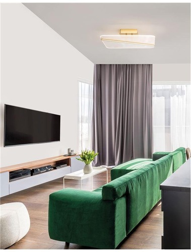 Hranatá - NV 9545233 Stropní svítidlo JERTUNA zlatý hliník a akryl LED 33W 230V 3000K IP20 - NOVA LUCE - foto 1