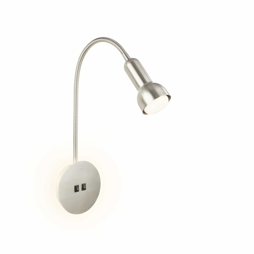 S ramenem - BRI 2178012 Přímé a nepřímé osvětlení nástěnné svítidlo, 39 cm, 1x E14, max. 10W, matný nikl - BRILONER - foto 1