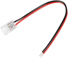 Spotřební materiál a příslušenství - Jeden koncový konektor bílý drát 8mm pro COB Strip