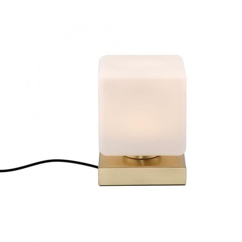 Stolní lampy dekorační - PN 4036-60 DADOA LED stolní lampa mosaz, tvar kostky, dotykový stmívač, nadčasový design 3000K - PAUL NEUHAUS - foto 1