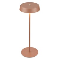 Stolní lampy dekorační - BRILO 7668014 Pala stolní lampička - 2W, 200lm, bezdrátová, LED, dotykový vypínač, stmívatelné, kávová - BRILO