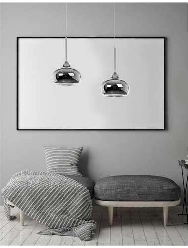 Polokoule - NV 5704801 Závěsné svítidlo CIOTO kov chrom venku bílý chrom uvnitř E14 1x5W IP20 bez žárovky - NOVA LUCE - foto 1