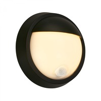Nástěnná - BRI 3785015 Puni LED venkovní nástěnné svítidlo, pohybové čidlo, soumrakový senzor, nabíjecí, černá - BRILONER