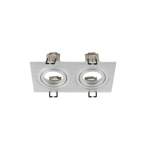 Hranatá - LA 1008009 NEW TRIA® 155 podhledový kroužek, D: 17 š: 9 V: 4 cm, dvousvítidlo, IP 20, hliník - BIG WHITE (SLV) - foto 1