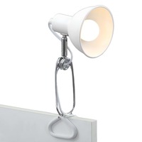 Stolní lampy s klipem - BRI 2790-016 Svítidlo se svorkou 30,5 cm 1x E14 8W bílé - BRILONER