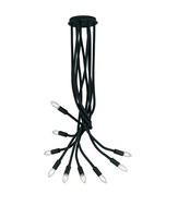 Dekorativní - FAN I-LOVER-9-NERO Stropní svítidlo Lover, černé, 9 x E14, 20 x 20 x 100 cm - FANEUROPE