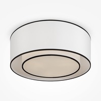 Kruhová - M MOD613CL-03W Stropní svítidlo Bergamo 3x60W bílá textil kov designové - MAYTONI