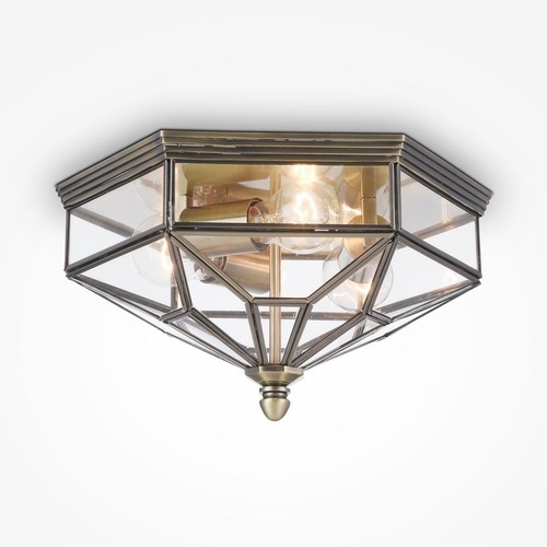 Dekorativní - M H356-CL-03-BZ Stropní svítidlo Zeil 3x60W průhledné sklo bronz kov designové - MAYTONI - foto 1