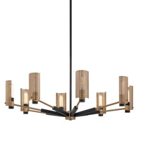 Dekorativní - HVLG F6878-CE Závěsné svítidlo PILSEN kov/ocel bronz/staromosaz/mosaz E27 8x8W - HUDSON VALLEY (Troy)