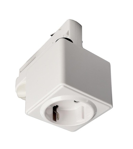 Lišty a příslušenství IVELA - IMPR 710024 Deko-Light kolejnicový systém 3-fázový 230V D Line adaptér se zásuvkou 230V bílá RAL 9016 58,5 - foto 1