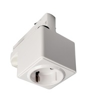 Lišty a příslušenství IVELA - IMPR 710024 Deko-Light kolejnicový systém 3-fázový 230V D Line adaptér se zásuvkou 230V bílá RAL 9016 58,5