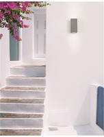 Nástěnná - NV 9790552 Venkovní nástěnné svítidlo FUENTO šedý beton skleněný difuzor GU10 2x7W IP65 100-240V bez žárovky světlo nahoru a dolů - NOVA LUCE