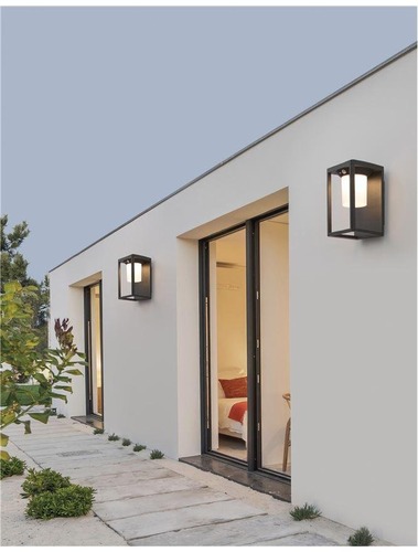 Solární - NV 9120621 Venkovní nástěnné svítidlo LOVETO antracitový hliník a akrylový difuzor LED 1.5W 3000K 3.7V 125st. IP65 solární / vypínač na těle / pohybový senzor - NOVA LUCE - foto 1