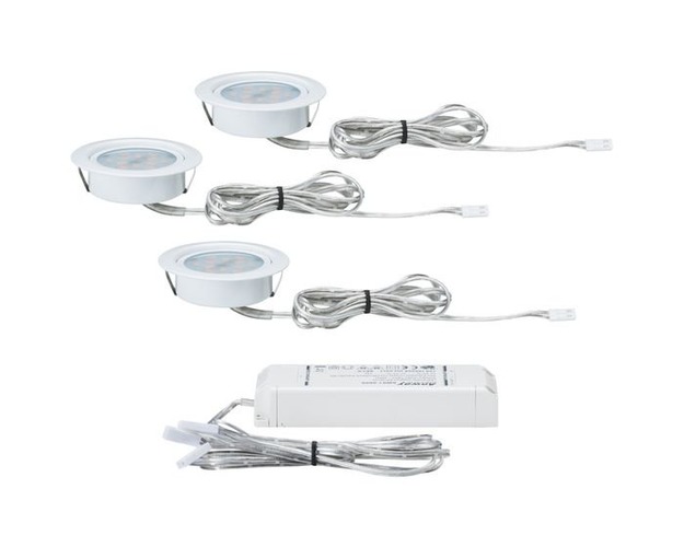Zapuštěná - P 93554 Nábytkové zápustné svítidlo - sada 3ks Micro Line LED bílá - PAULMANN - foto 1
