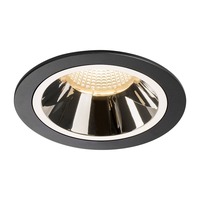 Kruhová - LA 1003918 NUMINOS® DL L vnitřní LED zápustné stropní svítidlo černá/chrom 2700 K 40° - BIG WHITE (SLV)