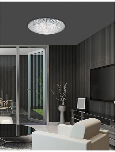 Plafoniéry - NV 702203 Stropní svítidlo SHELL bílá a čiré strukturované sklo E27 3x12W - NOVA LUCE - foto 1