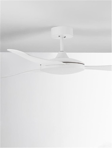 Ventilátory - NV 9952360 Stropní ventilátor BLAIRE tělo z hliníku matná bílá a sklo 3ABS bílé listy - NOVA LUCE - foto 1