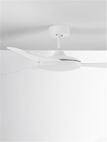Ventilátory - NV 9952360 Stropní ventilátor BLAIRE tělo z hliníku matná bílá a sklo 3ABS bílé listy - NOVA LUCE