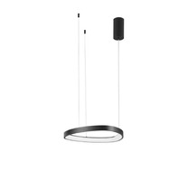 Kruhová - FAN LED-KLAPTON-S45-NER Závěsné LED svítidlo KLAPTON černá, 40 W, 6160 lm, CCT, 45 x 150 cm - FANEUROPE