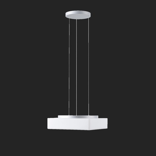 Hranatá - OS LIN67958 LINA LE7 závěsné skleněné svítidlo stříbrná / bílá IP40 4000 K 27W LED DALI (původní kód OS 67958) - OSMONT - foto 1